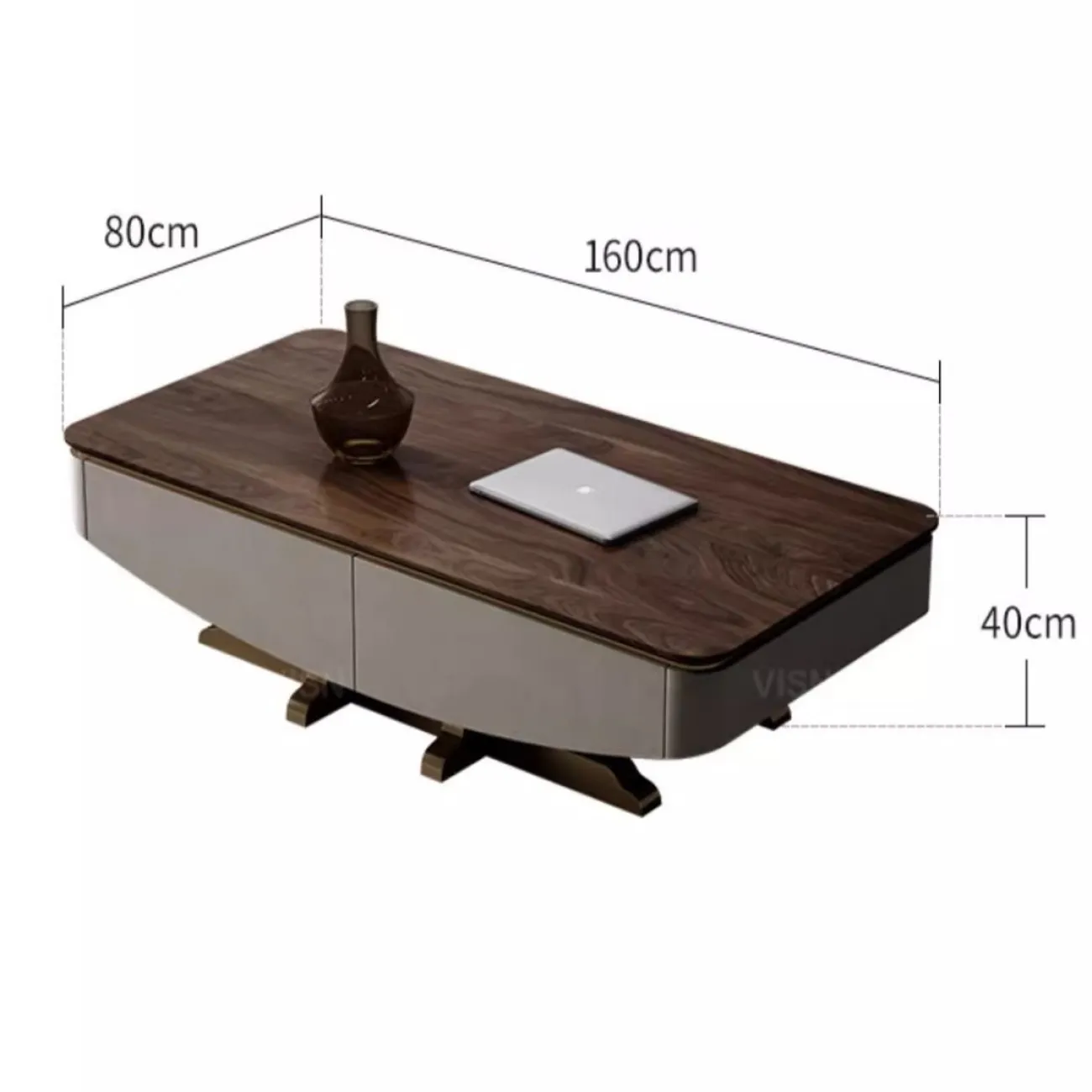 Роскошный журнальный столик из орехового дерева  LUXURY VISN 35845-29