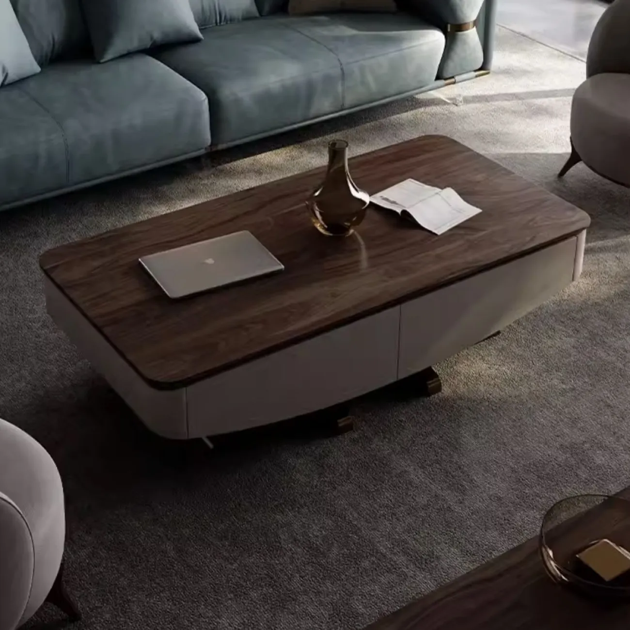 Роскошный журнальный столик из орехового дерева  LUXURY VISN 35845-29