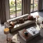 Роскошный комбинированный кожаный диван LUXURY VISN  35863-29