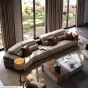 Роскошный комбинированный кожаный диван LUXURY VISN  35863-29