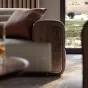 Роскошный комбинированный кожаный диван LUXURY VISN  35863-29