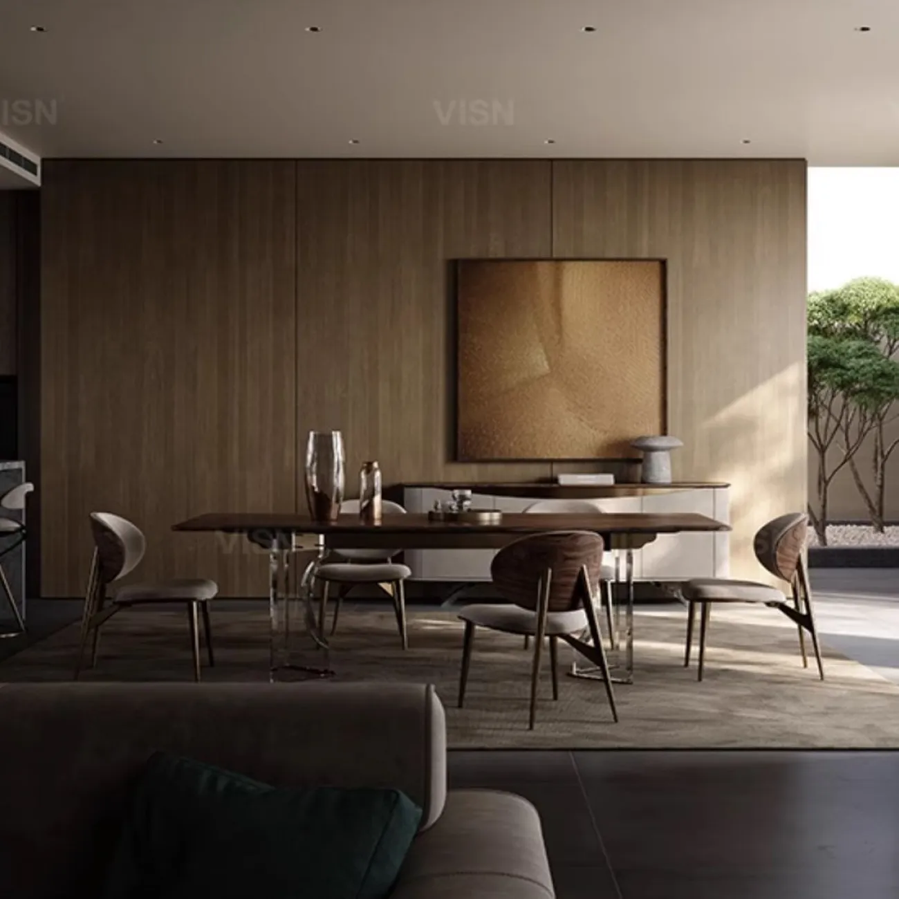 Легкий роскошный кожаный обеденный стул LUXURY VISN 35864-29