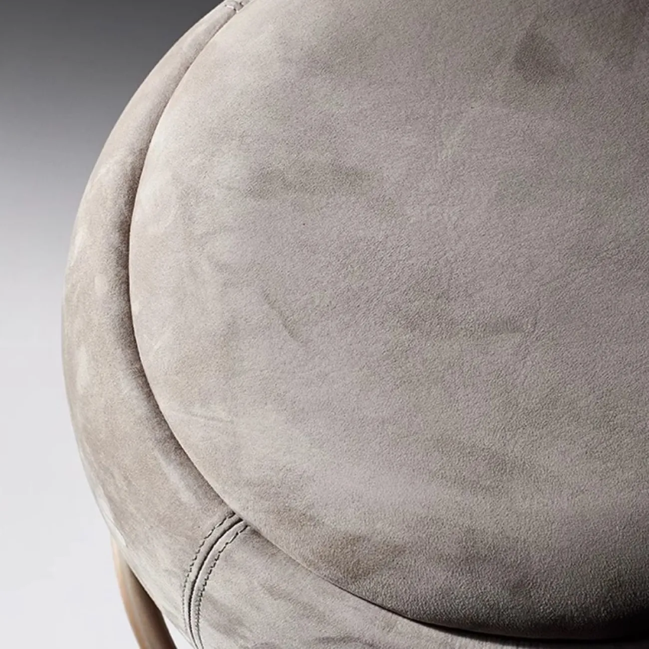 Роскошный круглый табурет из натуральной кожи LUXURY VISN 35866-29