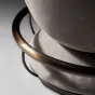 Роскошный круглый табурет из натуральной кожи LUXURY VISN 35866-29