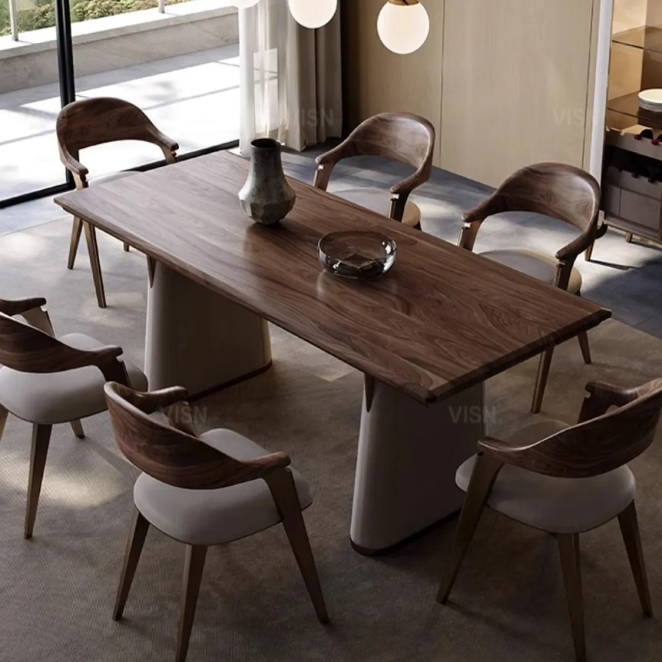 Прямоугольный обеденный стол из массива дерева LUXURY VISN 35867-29