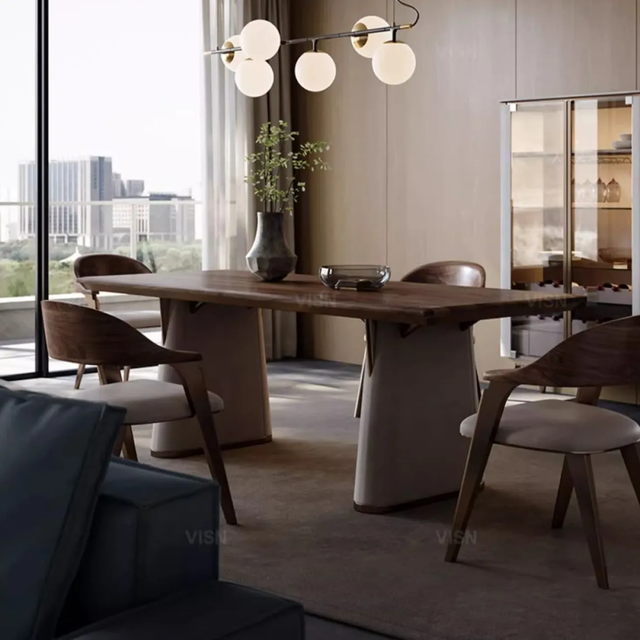 Прямоугольный обеденный стол из массива дерева LUXURY VISN 35867-29