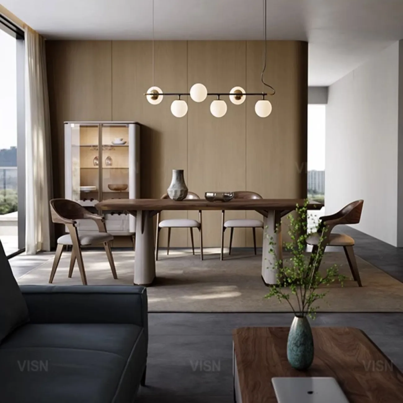 Прямоугольный обеденный стол из массива дерева LUXURY VISN 35867-29