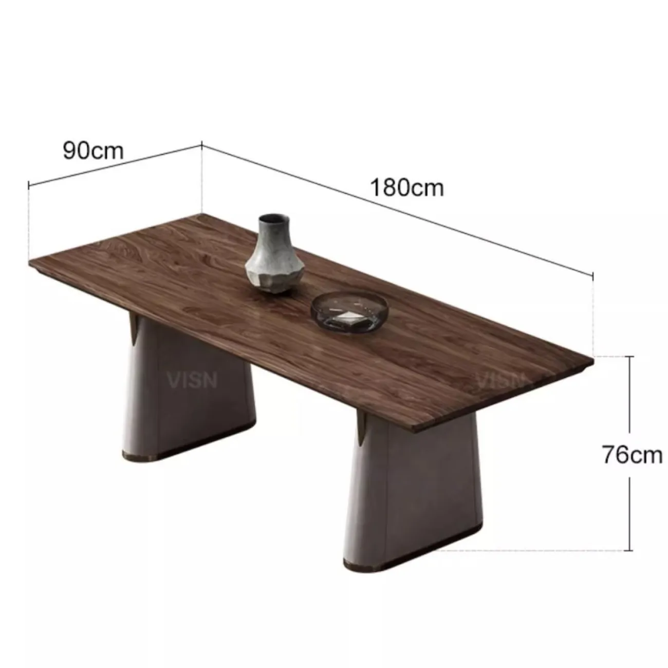 Прямоугольный обеденный стол из массива дерева LUXURY VISN 35867-29