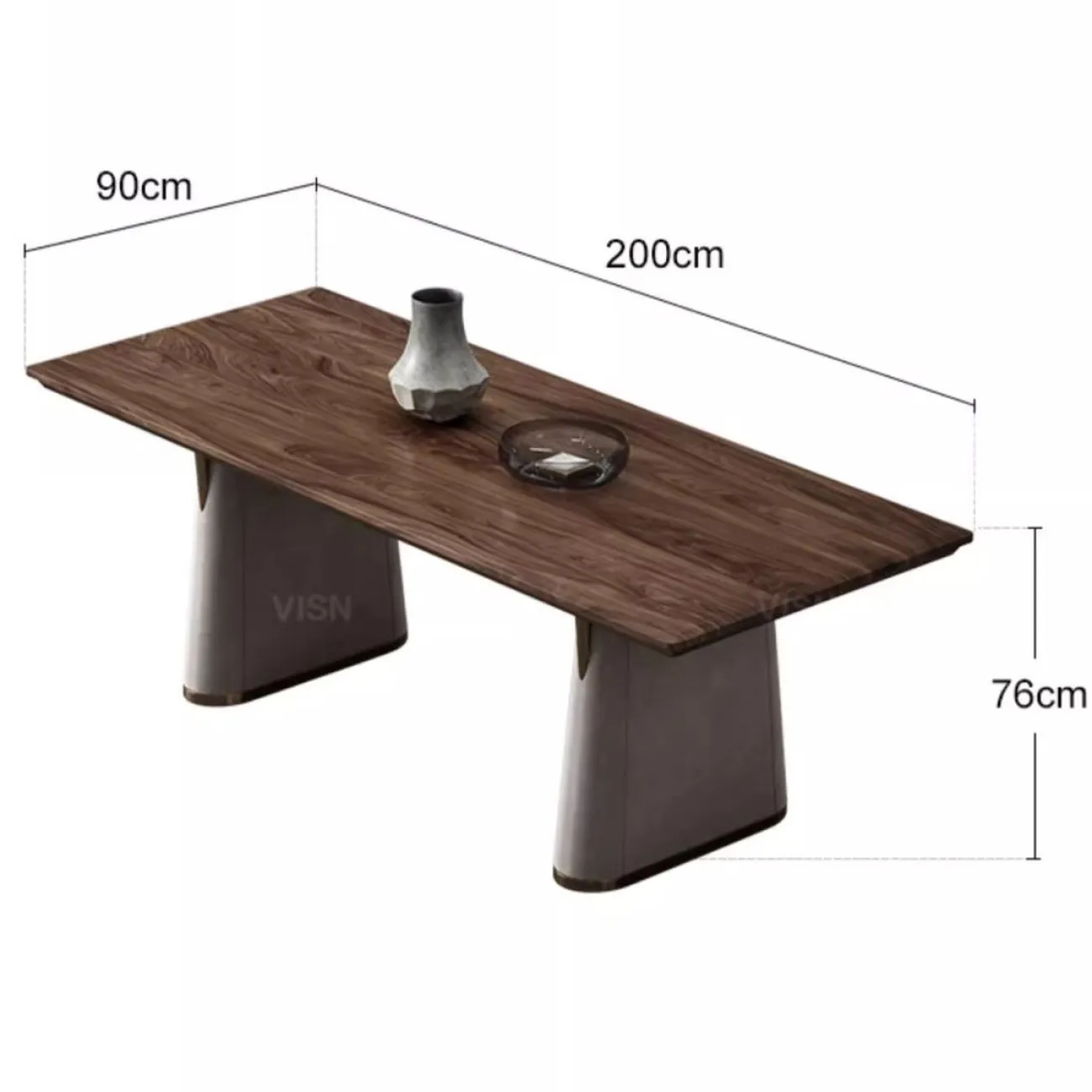 Прямоугольный обеденный стол из массива дерева LUXURY VISN 35867-29