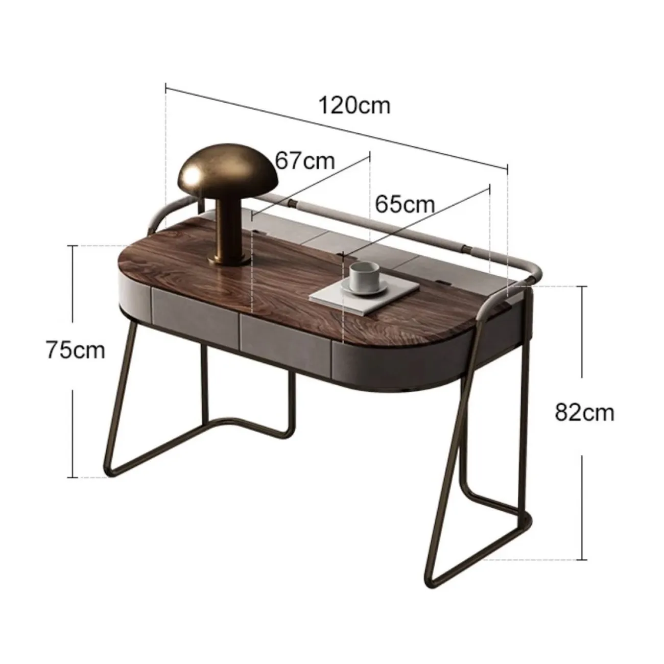 Роскошный письменный стол в итальянском стиле из чёрного ореха LUXURY VISN 35868-29 Роскошный письменный стол в итальянском стиле из чёрного ореха LUXURY VISN 35868-29