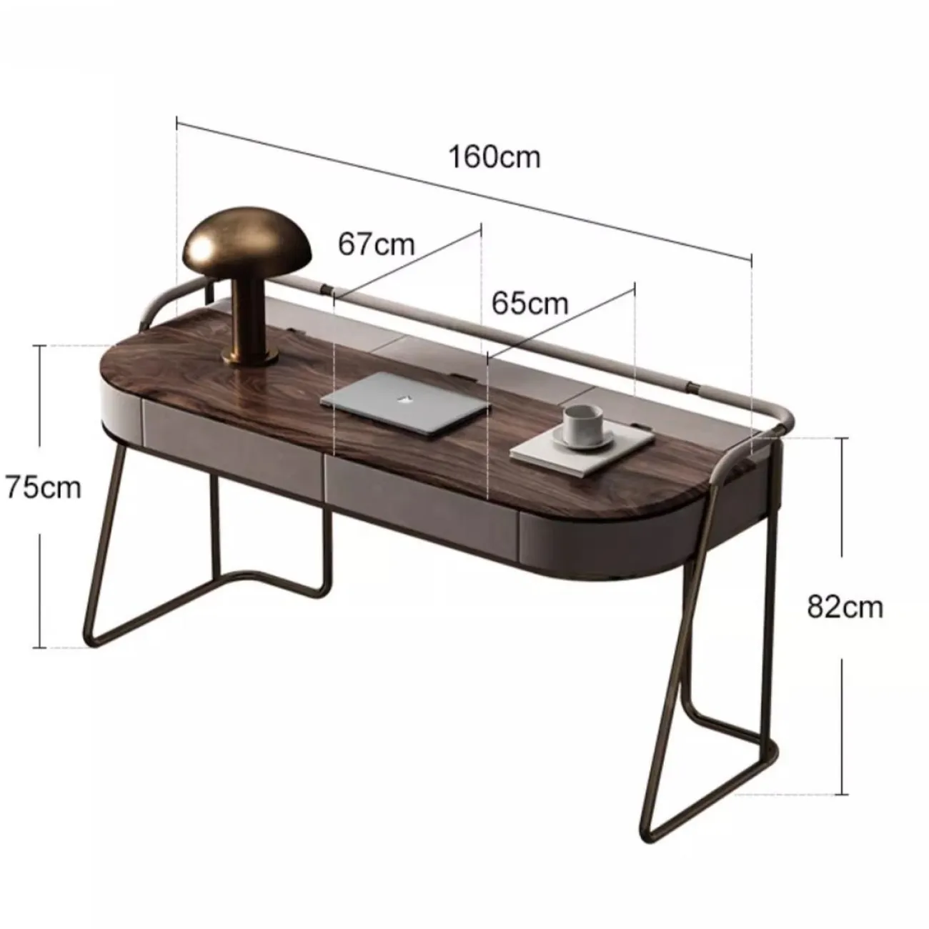 Роскошный письменный стол в итальянском стиле из чёрного ореха LUXURY VISN 35868-29 Роскошный письменный стол в итальянском стиле из чёрного ореха LUXURY VISN 35868-29