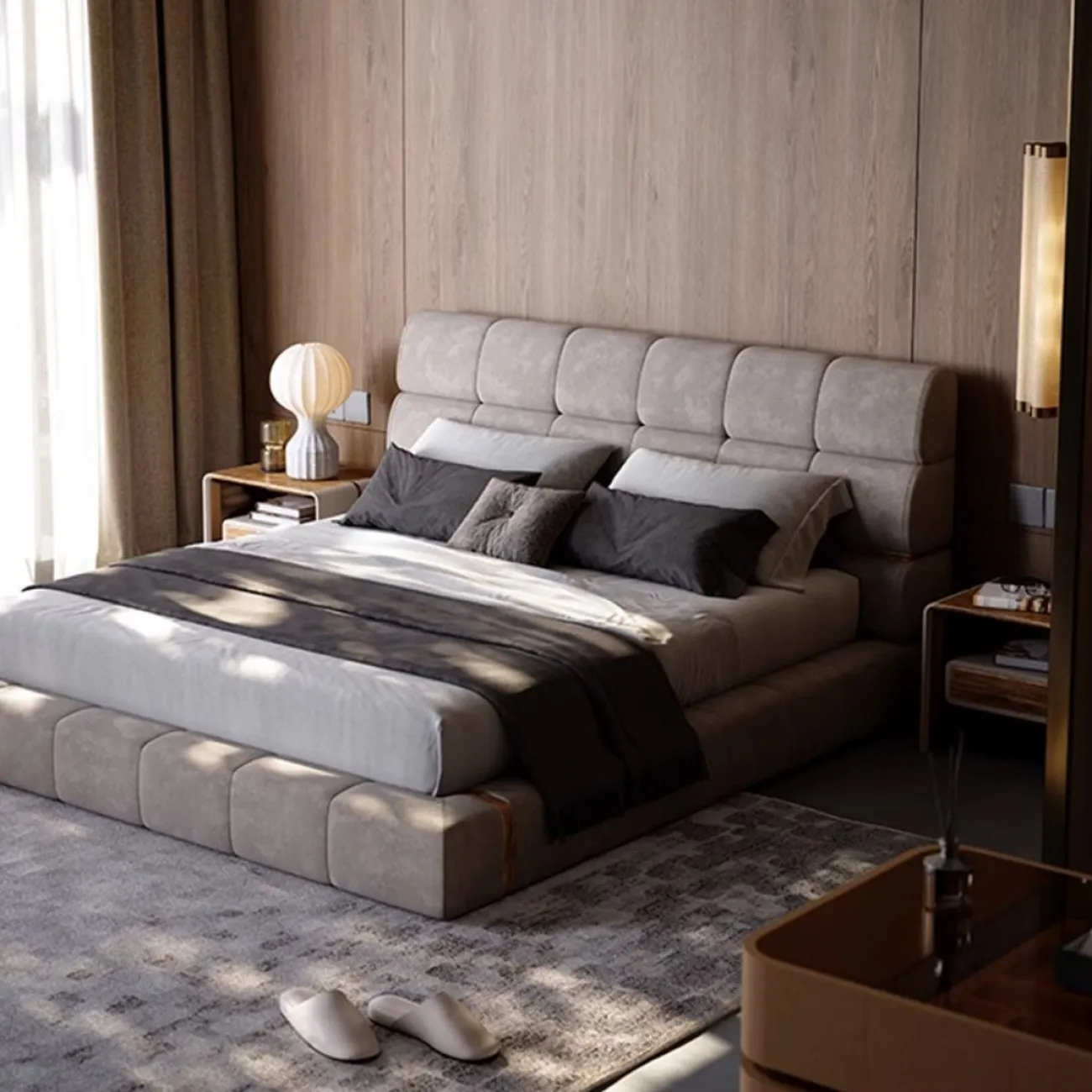 Роскошный прикроватный столик из массива дерева LUXURY VISN 35871-29