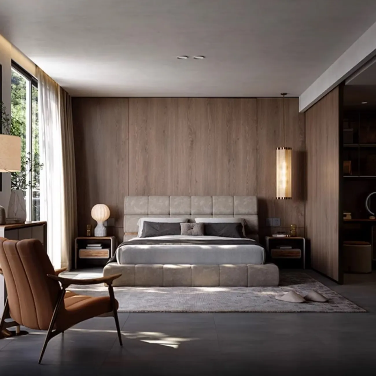 Роскошный прикроватный столик из массива дерева LUXURY VISN 35871-29