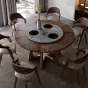Круглый мраморный электрический обеденный стол LUXURY VISN 35872-29