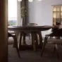 Круглый мраморный электрический обеденный стол LUXURY VISN 35872-29
