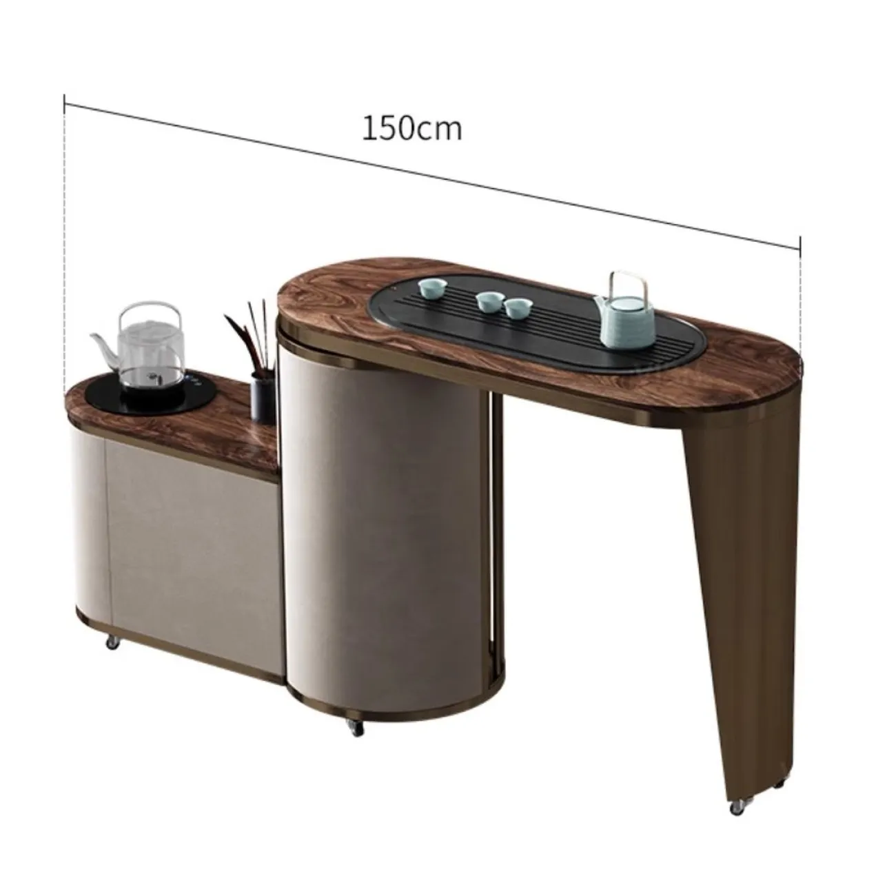 Маленький чайный столик с поворотной столешницей LUXURY VISN 35873-29