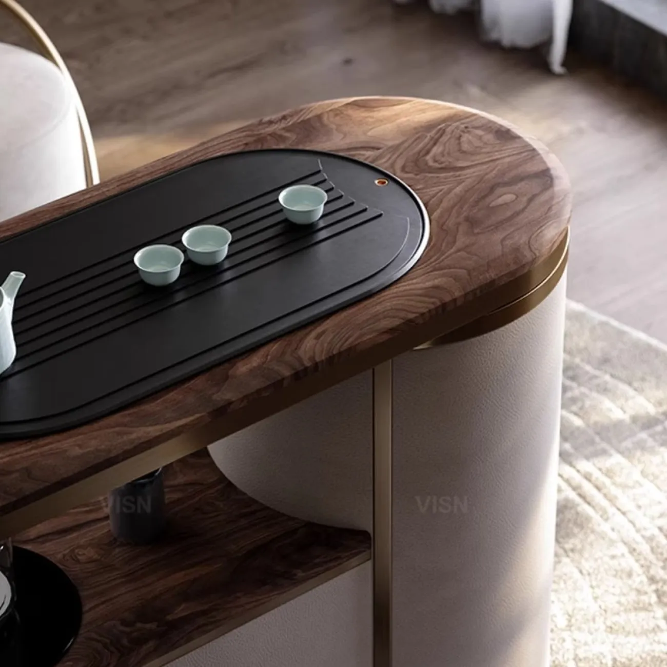 Маленький чайный столик с поворотной столешницей LUXURY VISN 35873-29