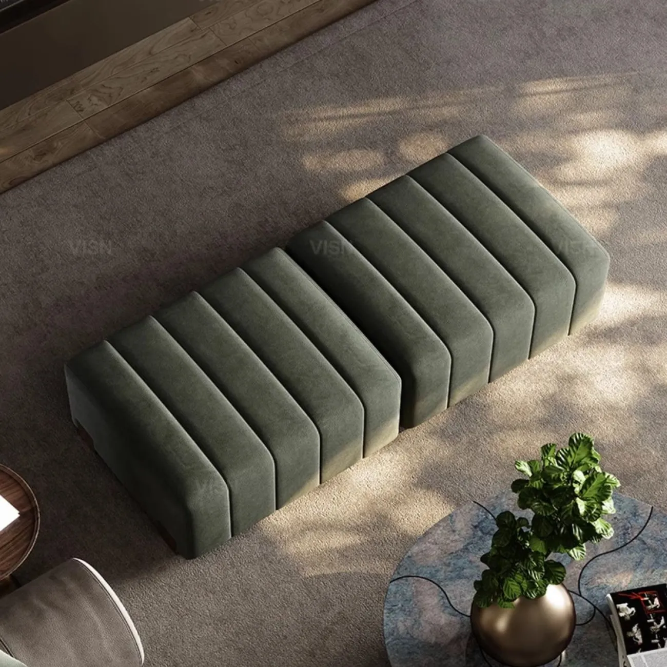 Роскошная кожаная банкетка LUXURY VISN 35875-29