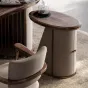 Современный овальный чайный столик LUXURY VISN 35877-29