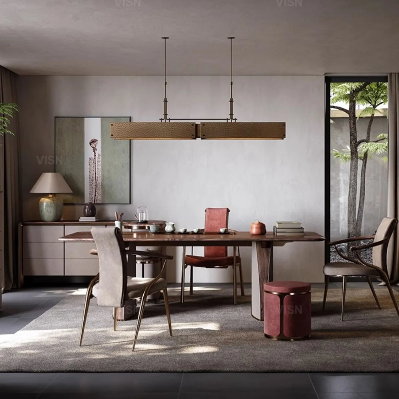 Роскошный кожаный стул из массива дерева LUXURY VISN 35878-29