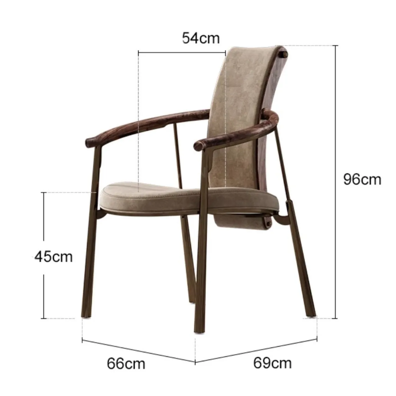 Роскошный кожаный стул из массива дерева LUXURY VISN 35878-29