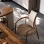 Роскошный кожаный стул из массива дерева LUXURY VISN 35878-29