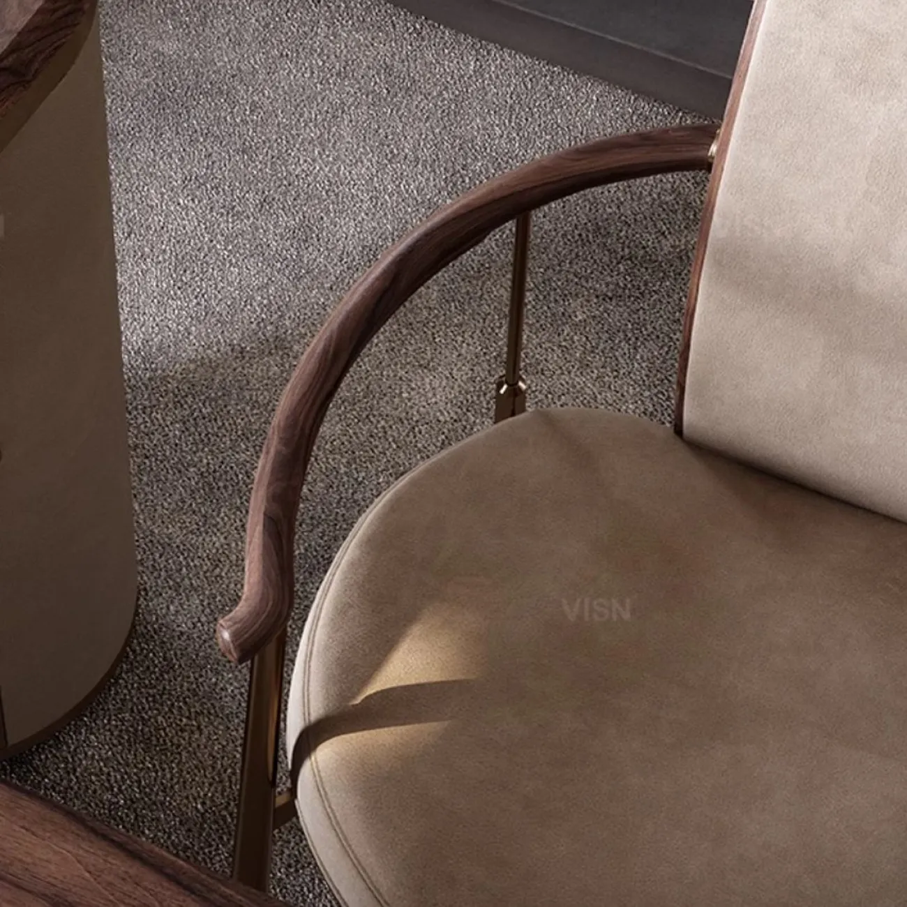 Роскошный кожаный стул из массива дерева LUXURY VISN 35878-29