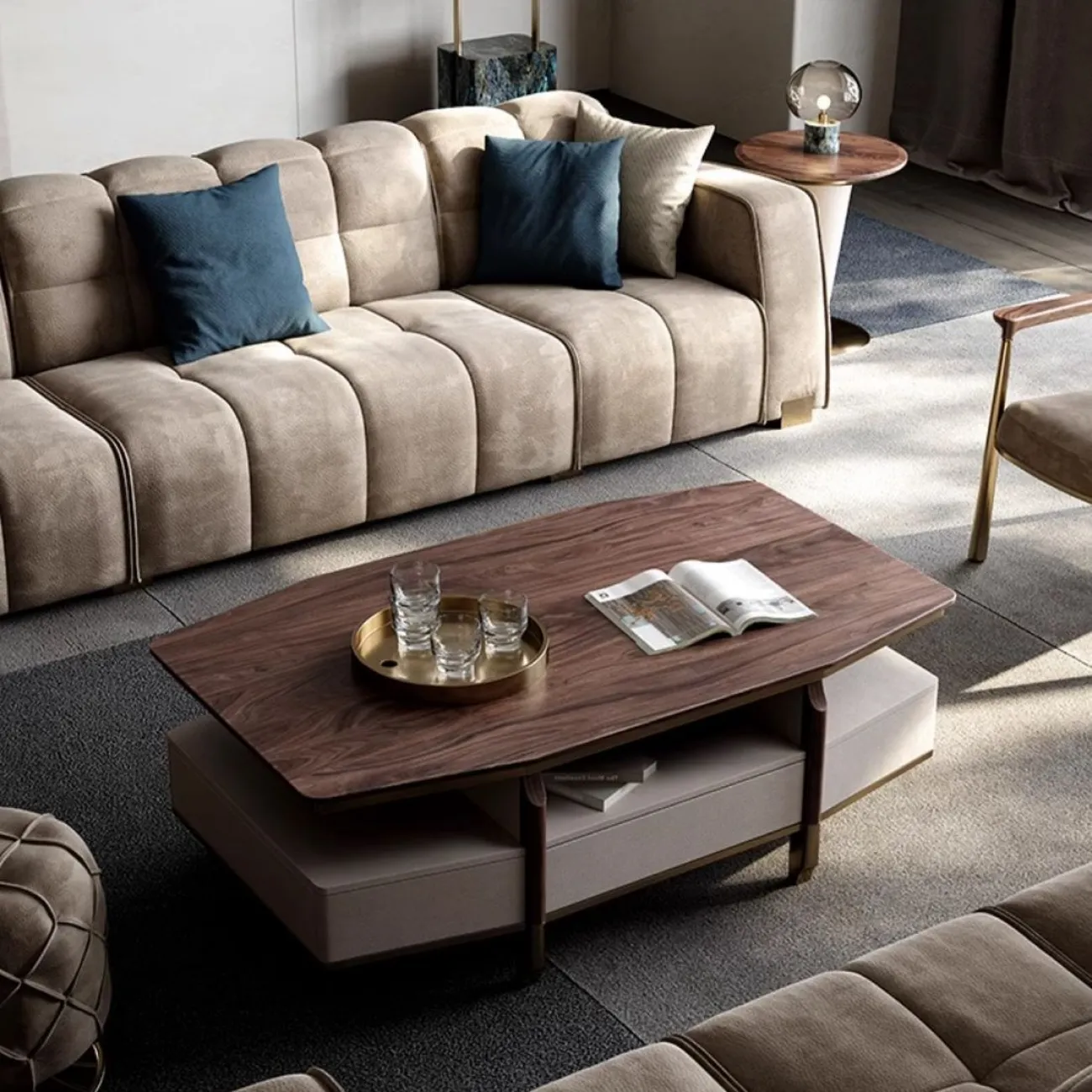 Журнальный столик из массива дерева LUXURY VISN 