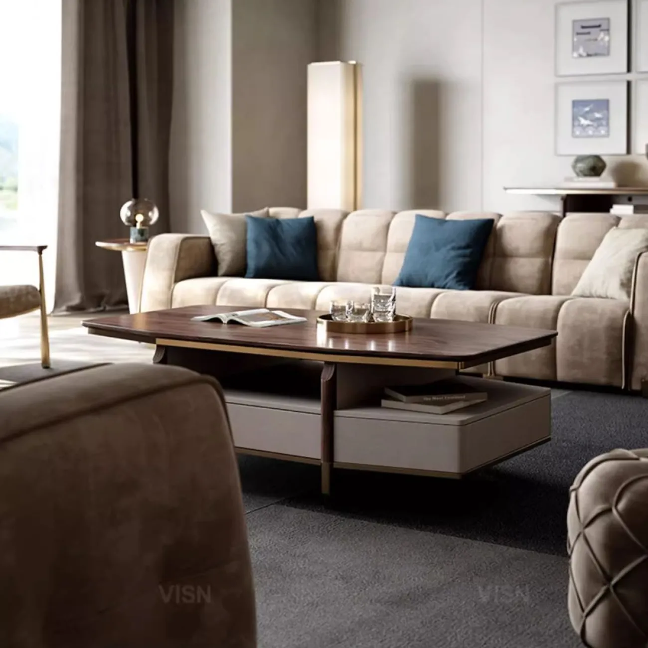 Журнальный столик из массива дерева LUXURY VISN 