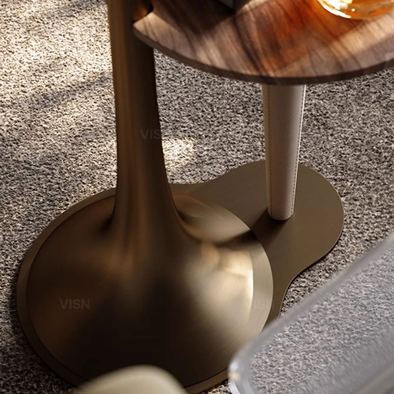 Роскошный приставной столик со светильником  LUXURY VISN 35881-29