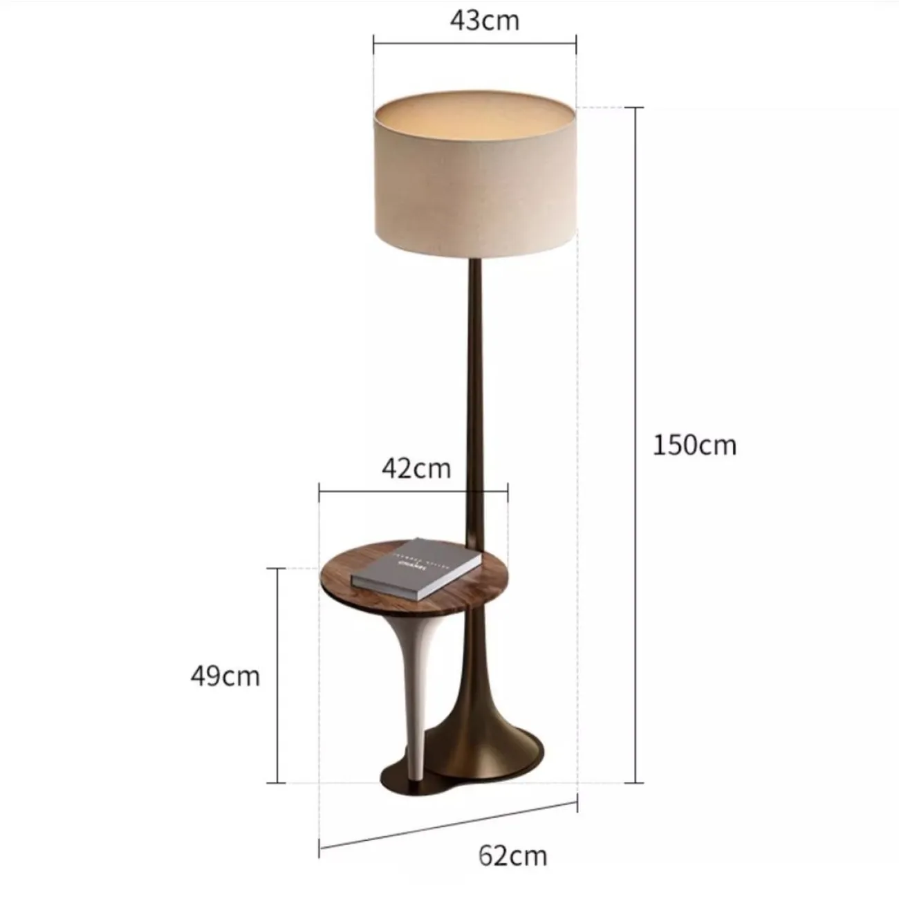 Роскошный приставной столик со светильником  LUXURY VISN 35881-29