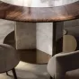 Круглый обеденный стол из массива дерева LUXURY VISN 35884-29