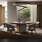 Круглый обеденный стол из массива дерева LUXURY VISN 35884-29