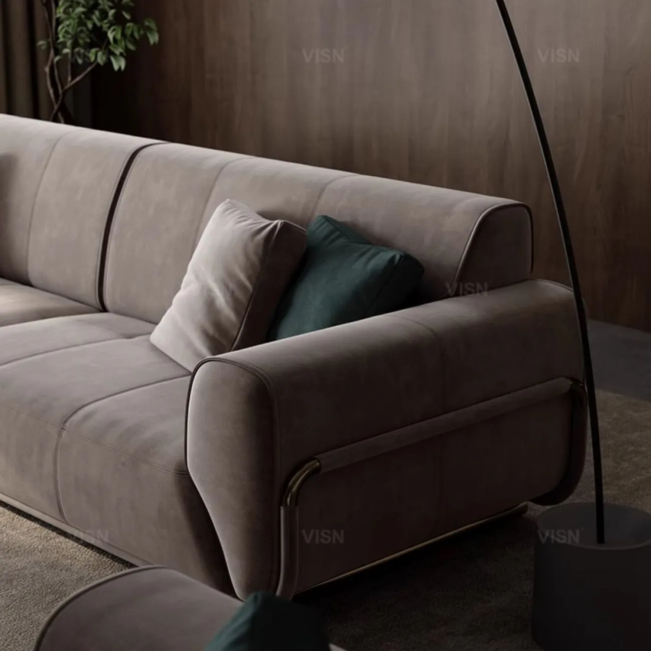 Большой кожаный диван LUXURY VISN 35886-29