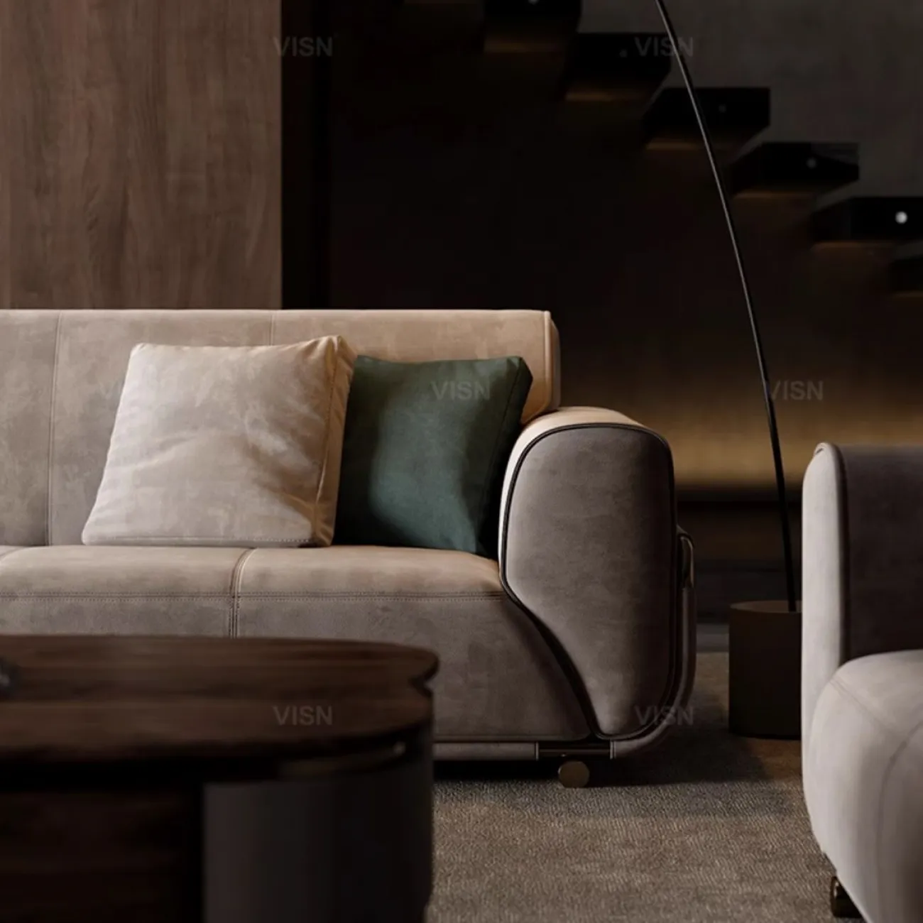 Большой кожаный диван LUXURY VISN 35886-29