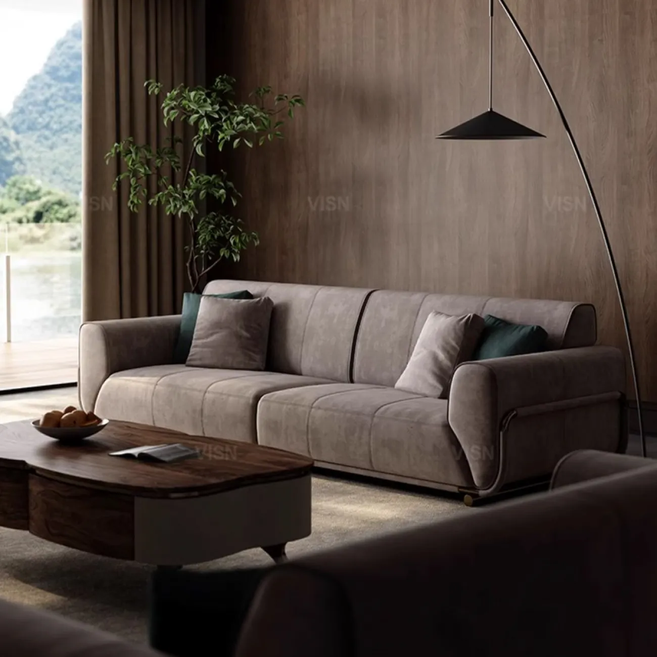 Большой кожаный диван LUXURY VISN 35886-29