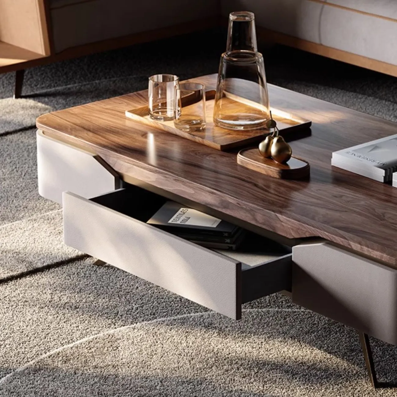 Роскошный журнальный столик из массива дерева LUXURY VISN 35887-29