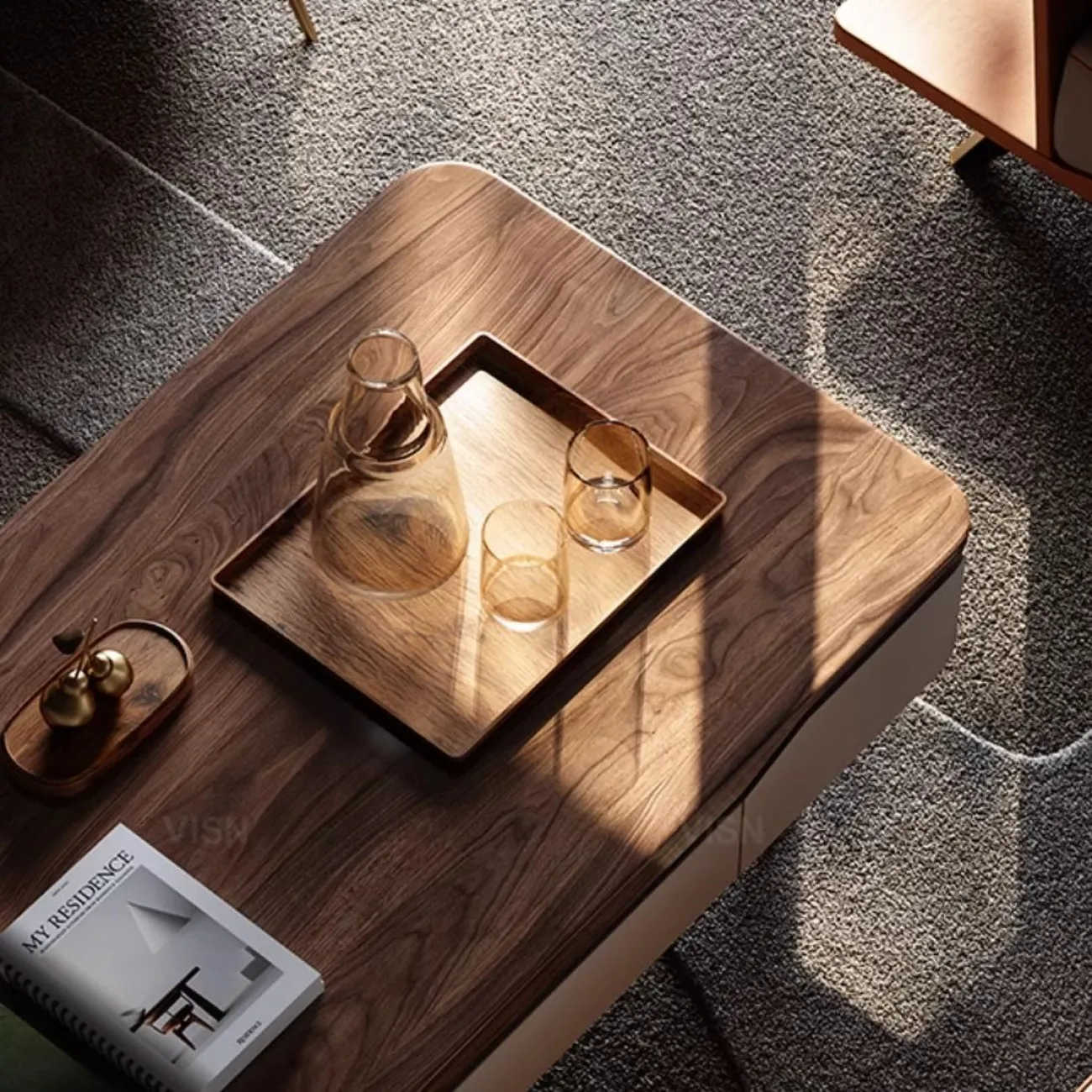 Роскошный журнальный столик из массива дерева LUXURY VISN 35887-29