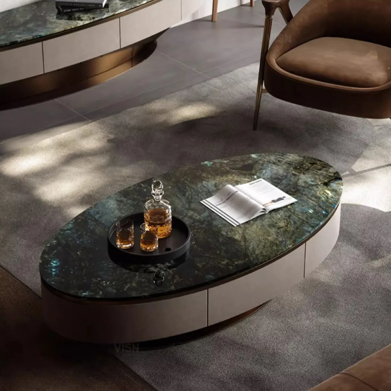  Роскошный овальный журнальный столикLUXURY VISN 35888-29