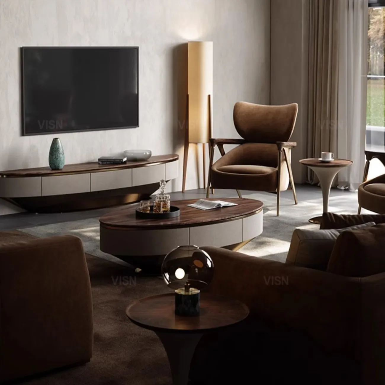  Роскошный овальный журнальный столикLUXURY VISN 35888-29