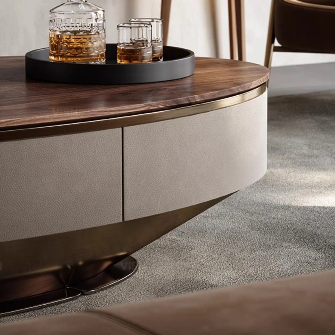  Роскошный овальный журнальный столикLUXURY VISN 35888-29