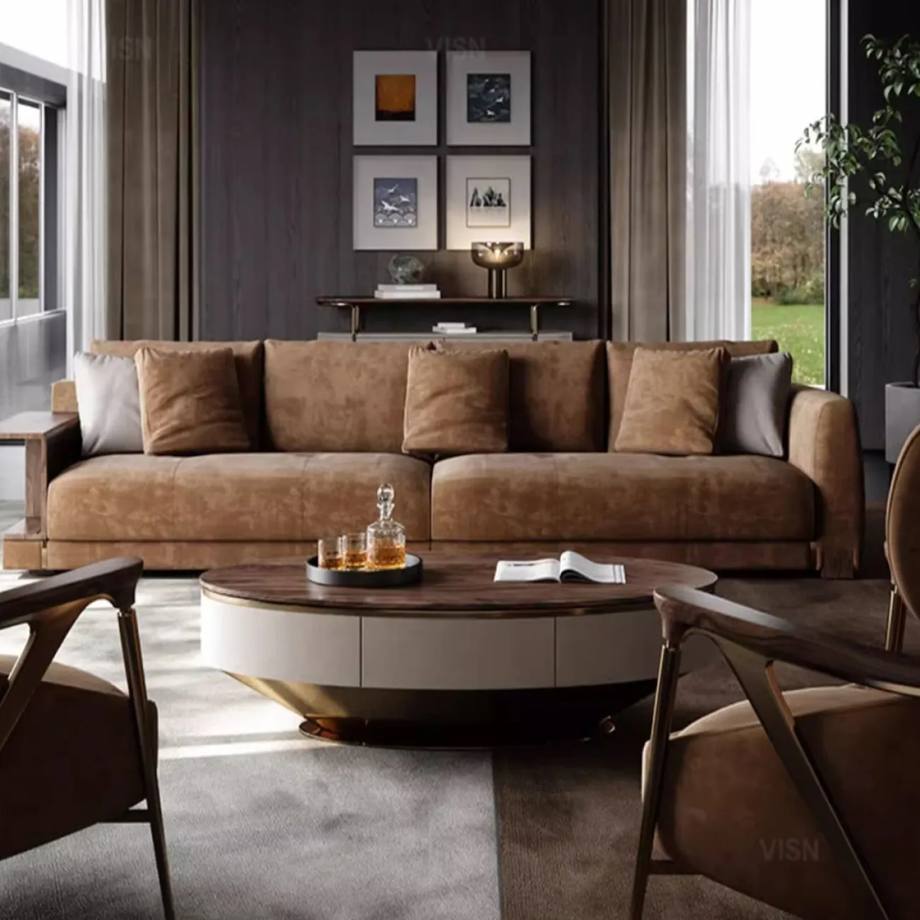  Роскошный овальный журнальный столикLUXURY VISN 35888-29