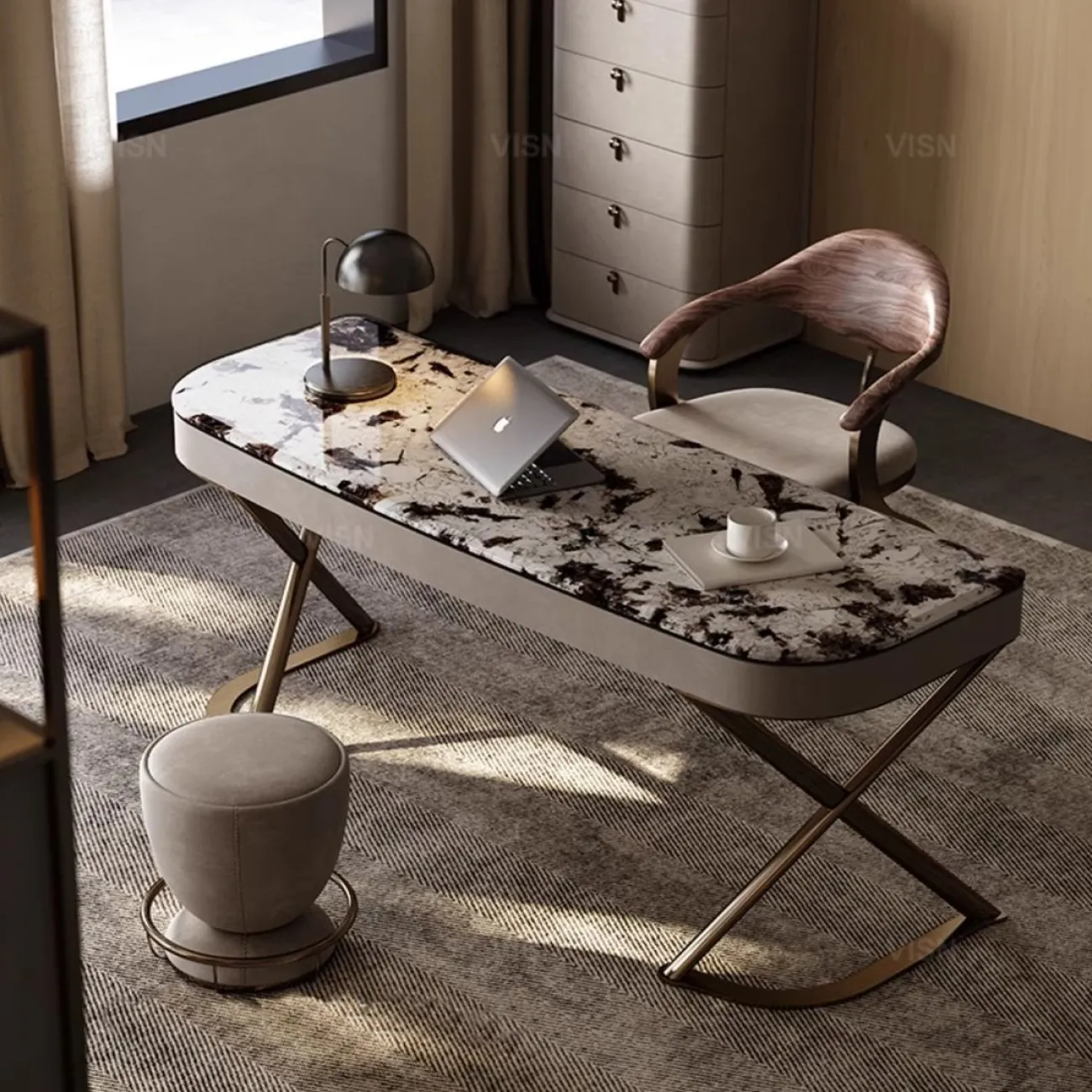 Роскошный письменный стол из массива дерева LUXURY VISN 35889-29 Роскошный письменный стол из массива дерева LUXURY VISN 35889-29