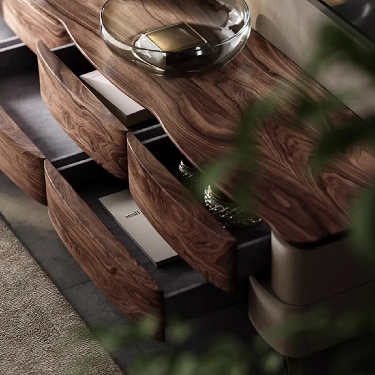 Минималистичный ТВ-шкафа из массива дерева LUXURY VISN 35890-29