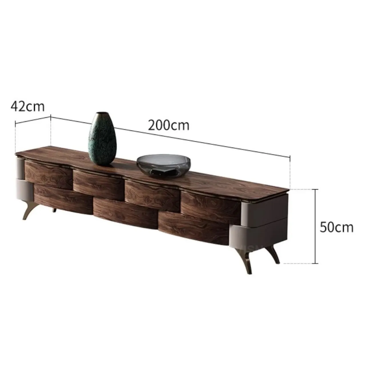 Минималистичный ТВ-шкафа из массива дерева LUXURY VISN 35890-29