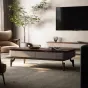 Современный журнальный столик из чёрного ореха LUXURY VISN 35891-29