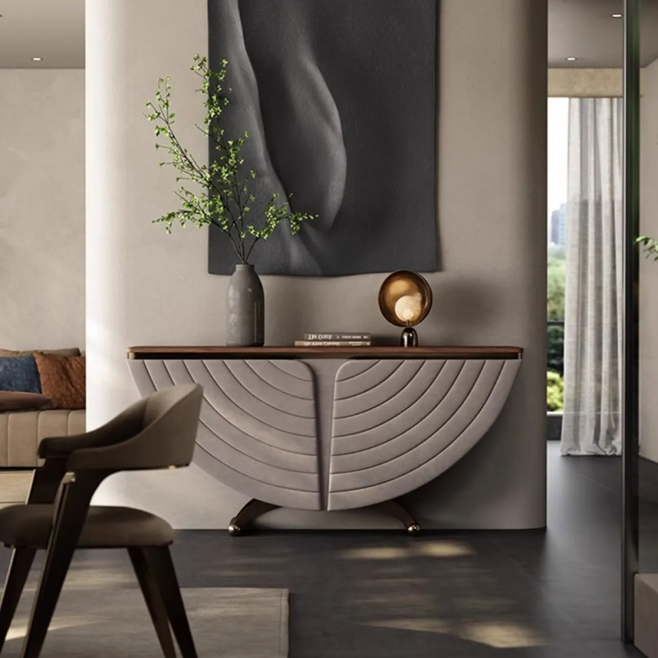 Роскошный кожаный шкаф из массива дерева  LUXURY VISN 35892-29