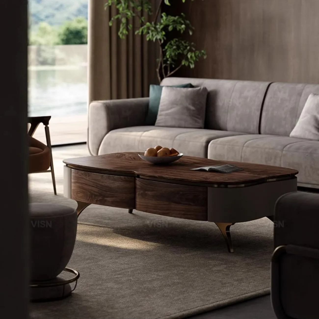 Журнальный столик из массива дерева LUXURY VISN 35893-29