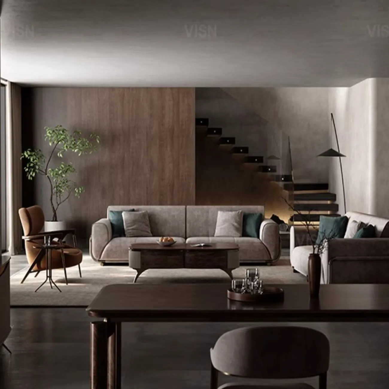 Журнальный столик из массива дерева LUXURY VISN 35893-29
