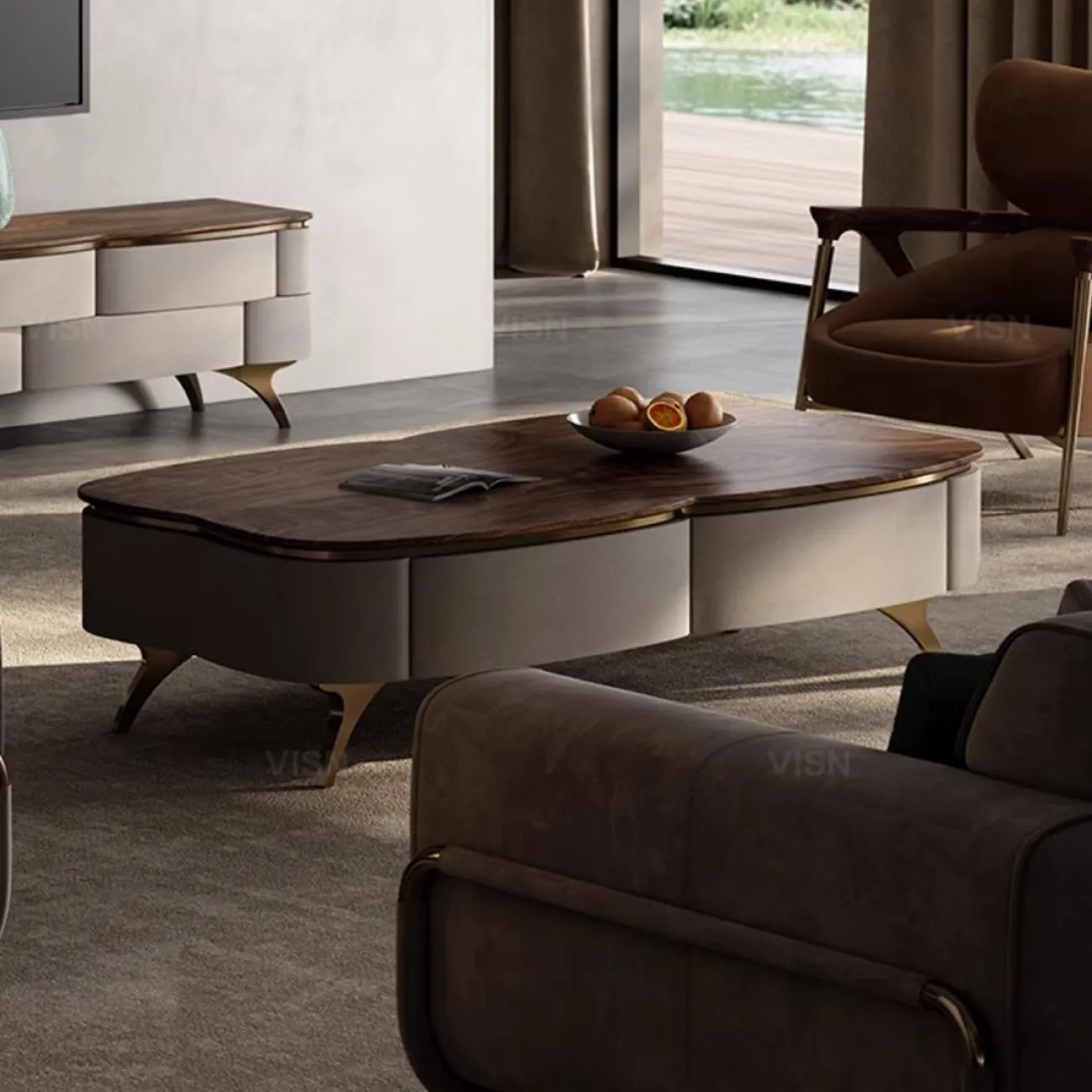 Журнальный столик из массива дерева LUXURY VISN 35893-29